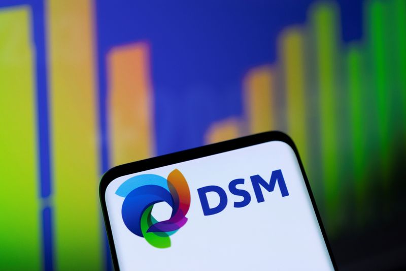 &copy; Reuters. DSM logo and stock graph are seen in this illustration taken, May 1, 2022. REUTERS/Dado Ruvic/Illustration