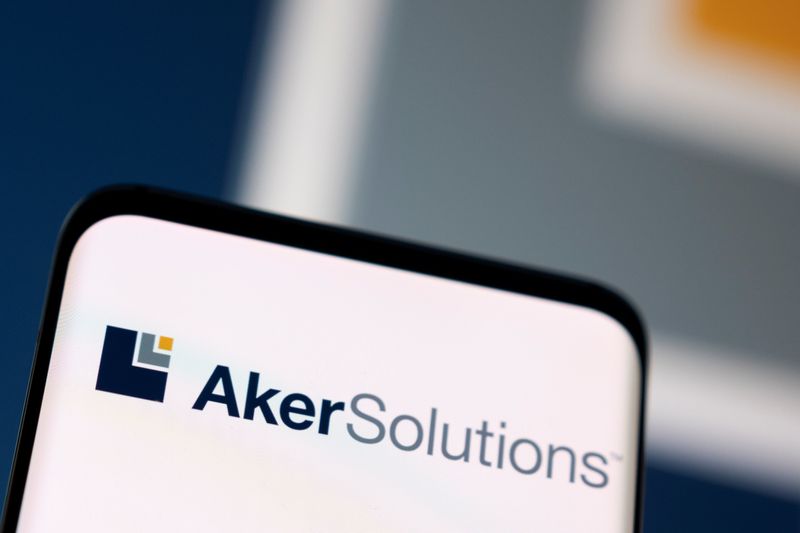 &copy; Reuters. FILE PHOTO: Aker Solutions logo is seen displayed in this illustration taken, May 3, 2022. REUTERS/Dado Ruvic/Illustration