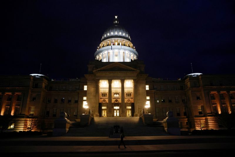 © Reuters. FILE PHOTO: The Idaho State Capitol building is seen in Boise, Idaho, U.S., October 29, 2021. REUTERS/Shannon Stapleton