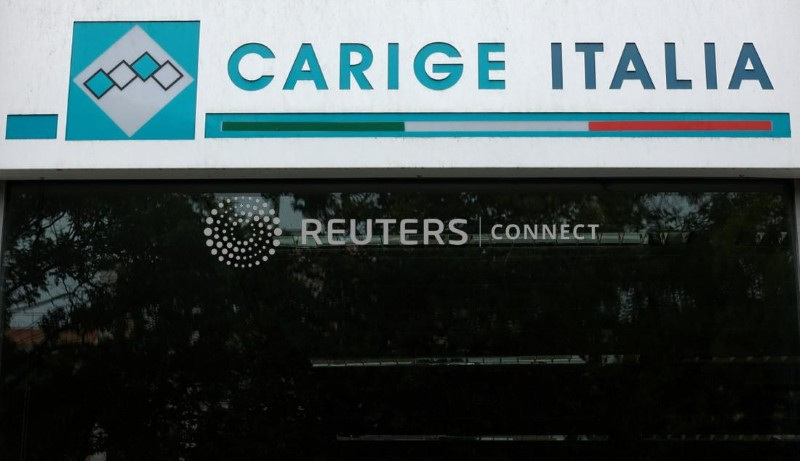 &copy; Reuters. Il logo della banca Carige a Roma, Italia, 20 settembre 2018. REUTERS/Max Rossi