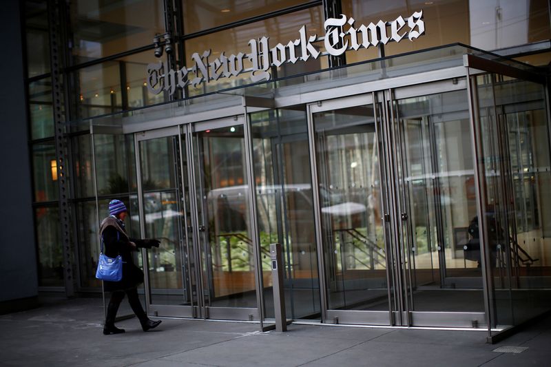 New York Times expects weak ad revenue as slowdown worries hit spending