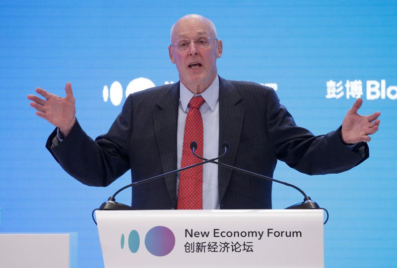 &copy; Reuters. FILE PHOTO:  Former U.S. Treasury Secretary Henry Paulson speaks at the 2019 New Economy Forum in Beijing, China November 21, 2019. REUTERS/Jason Lee