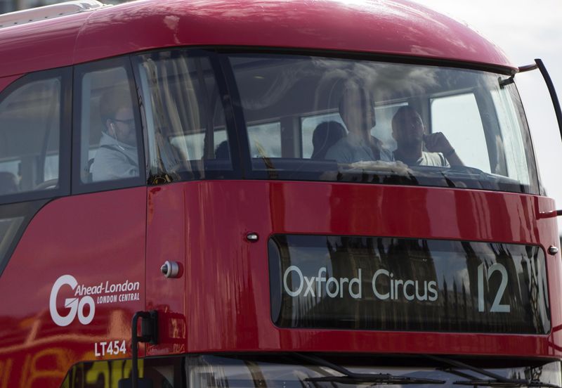 &copy; Reuters. A Go Ahead bus crosses Westminster Bridge in London, Britain August 29, 2015. REUTERS/Neil Hall