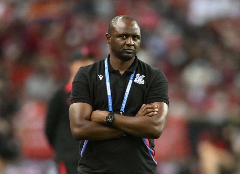 &copy; Reuters. Técnico Patrick Vieira, do Crystal Palace
15/07/2022
REUTERS/Caroline Chia