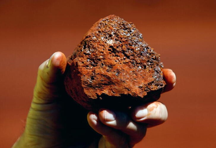 &copy; Reuters. Minerador segura amostra de minério de ferro
02/12/2013
REUTERS/David Gray