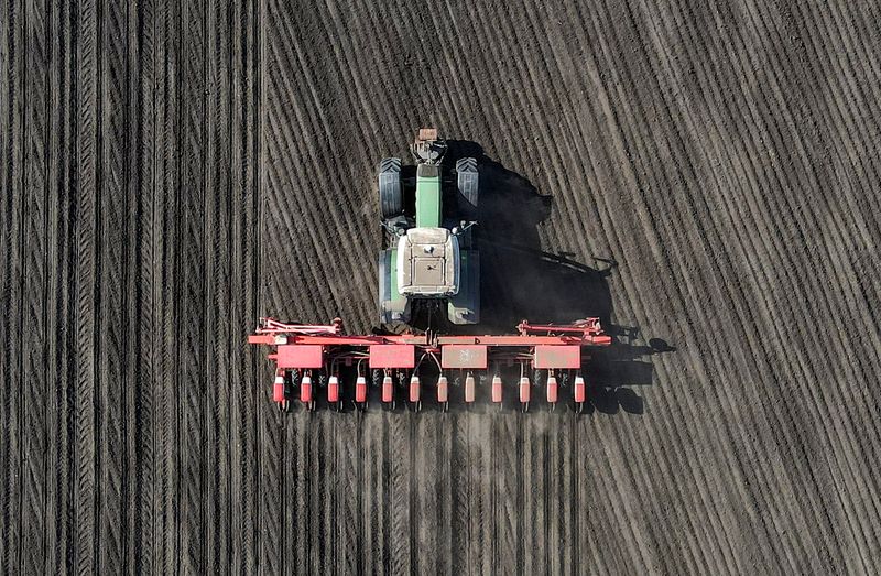 &copy; Reuters. Imagen de archivo de un tractor sembrando maíz en un campo en la región de Rostov, Rusia. 29 abril 2022. REUTERS/Sergey Pivovarov