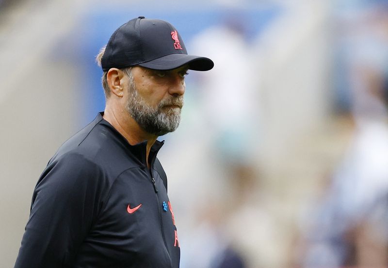 &copy; Reuters. Técnico do Liverpool, Juergen Klopp
30/07/2022
Action Images via Reuters/Andrew Boyers