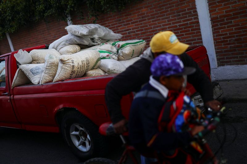 &copy; Reuters. FILE PHOTO: A pick up carries sacks with corn grains at a public market in Ozumba de Alzate, State of Mexico, Mexico, May 24, 2022. REUTERS/Edgard Garrido