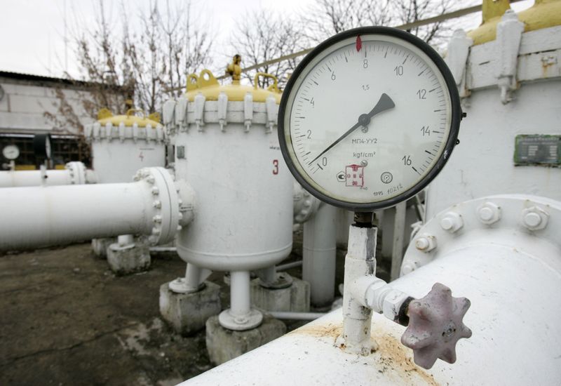 &copy; Reuters. مؤشر الضغط يشير إلى توقف الضخ عبر خط أنابيب دروجبا في أوكرانيا. رويترز
