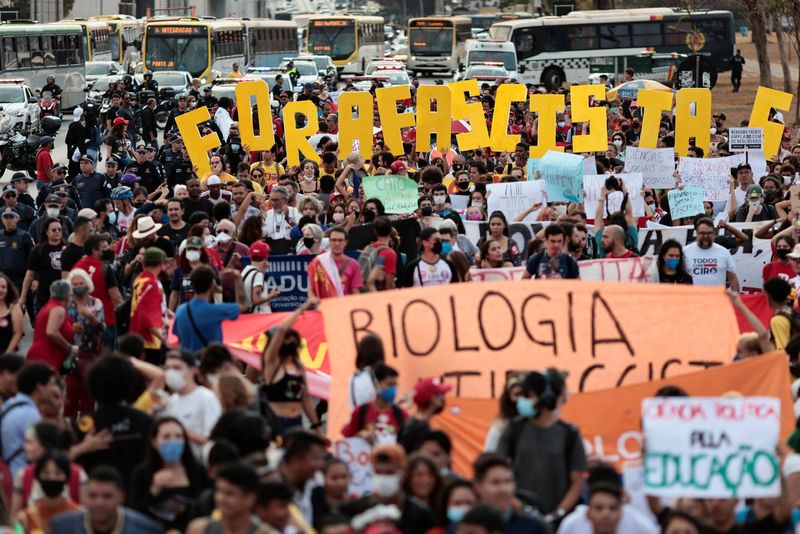 &copy; Reuters. Manifestação em Brasília em defesa da democracia
11/08/2022
REUTERS/Ueslei Marcelino