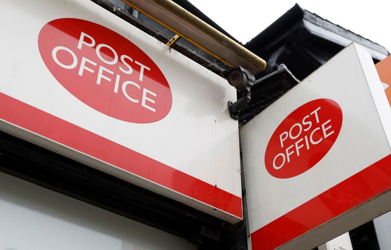 &copy; Reuters. FILE PHOTO: A Post Office sign is pictured outside a branch in St Albans, Britain, May 3, 2022.  REUTERS/Peter Cziborra