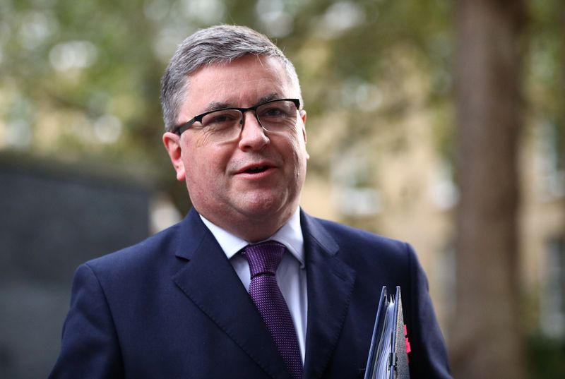 &copy; Reuters. Britain's Secretary of State of Justice Robert Buckland arrives to attend a Cabinet meeting at Downing Street in London, Britain, September 30, 2020. REUTERS/Hannah McKay/Files