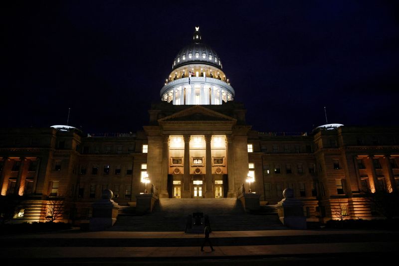 &copy; Reuters. FILE PHOTO: The Idaho State Capitol building is seen in Boise, Idaho, U.S., October 29, 2021. REUTERS/Shannon Stapleton/File Photo