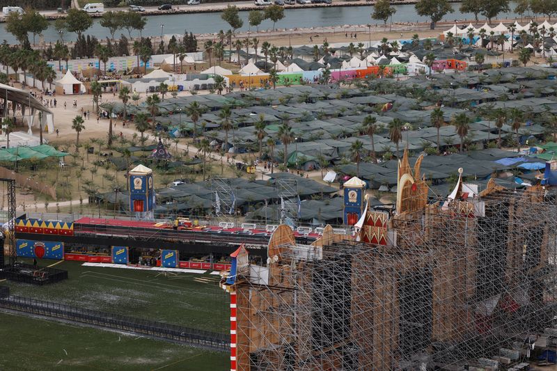 &copy; Reuters. Visão aérea do Medusa Festival, na Espanha, após ventos causarem colapso de parte do palco principal
13/08/2022
REUTERS/Eva Manez