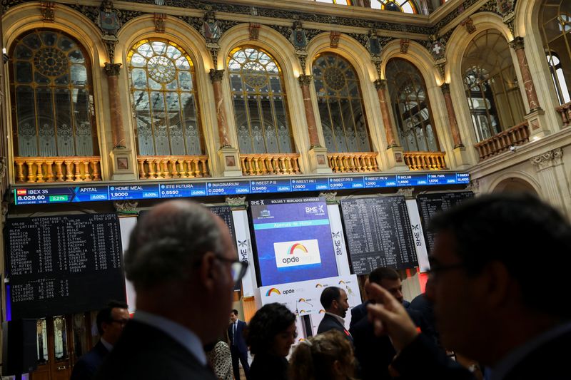 &copy; Reuters. FOTO DE ARCHIVO. La bolsa de valores de Madrid, en España