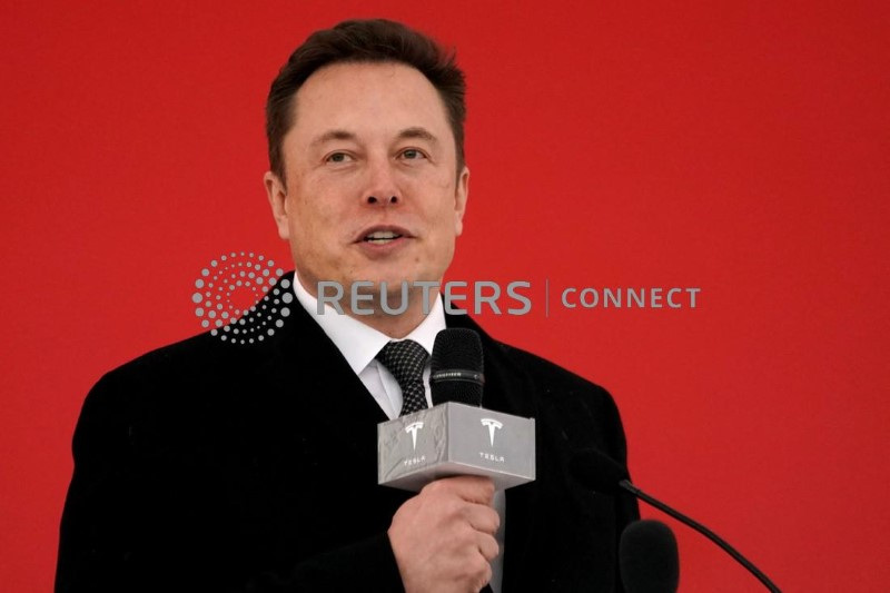 &copy; Reuters. Elon Musk, Ceo di Tesla, a Shanghai. REUTERS/Aly Song