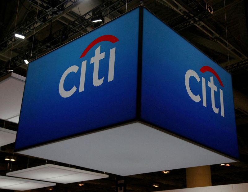 &copy; Reuters. FILE PHOTO: The Citigroup Inc (Citi) logo is seen at a conference in Toronto, Ontario, Canada October 19, 2017. REUTERS/Chris Helgren