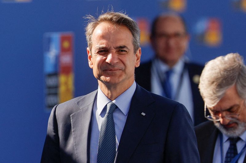 &copy; Reuters. FILE PHOTO: Greek Prime Minister Kyriakos Mitsotakis attends a NATO summit in Madrid, Spain June 30, 2022. REUTERS/Susana Vera/File Photo