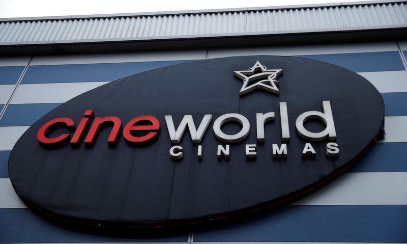 &copy; Reuters. FILE PHOTO: Signage is seen outside a Cineworld cinema following the outbreak of the coronavirus disease (COVID-19) in Manchester, Britain, October 4, 2020. REUTERS/Phil Noble/File Photo