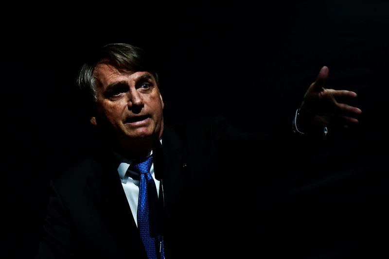 © Reuters. Presidente Jair Bolsonaro durante evento em Brasília
10/08/2022
REUTERS/Ueslei Marcelino