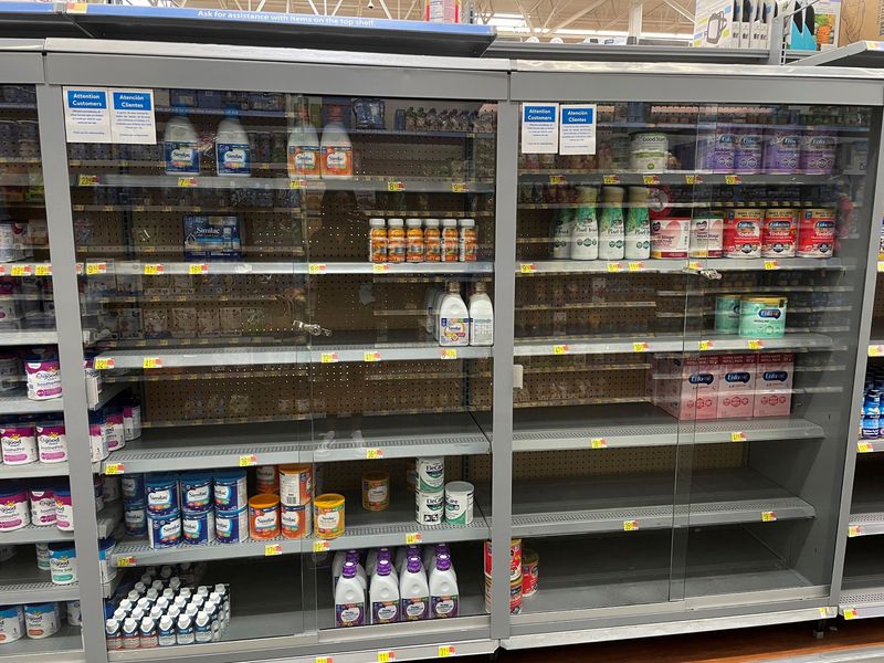 &copy; Reuters. FILE PHOTO: A cabinet of baby formulas is seen at a Walmart store in Raleigh, North Carolina, U.S. June 2, 2022. REUTERS/Arriana Mclymore/File Photo