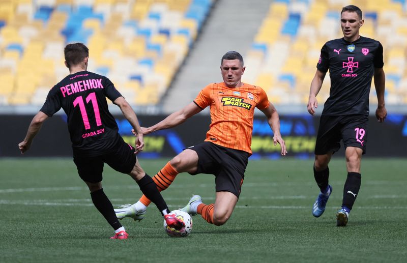 &copy; Reuters. Shakhtar Donetsk e Metalist 1925 empatam por 0 x 0
23/8/2022   REUTERS/Gleb Garanich