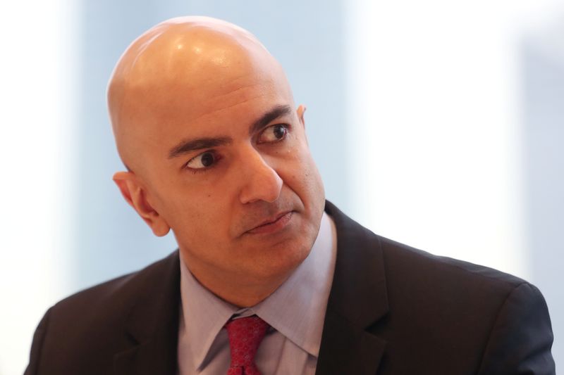 &copy; Reuters. FILE PHOTO: President of the Federal Reserve Bank on Minneapolis Neel Kashkari listens to a question during an interview in New York, U.S., March 29, 2019. REUTERS/Shannon Stapleton
