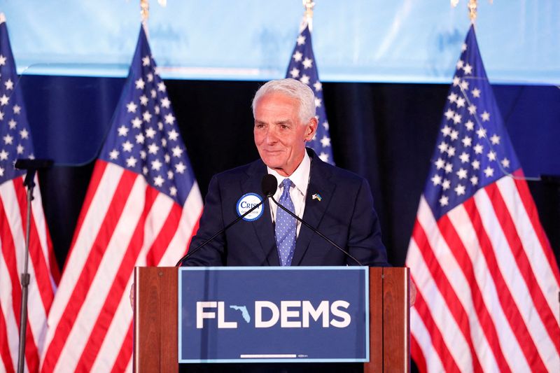 U.S. Representative Charlie Crist wins Democratic nomination for governor in Florida