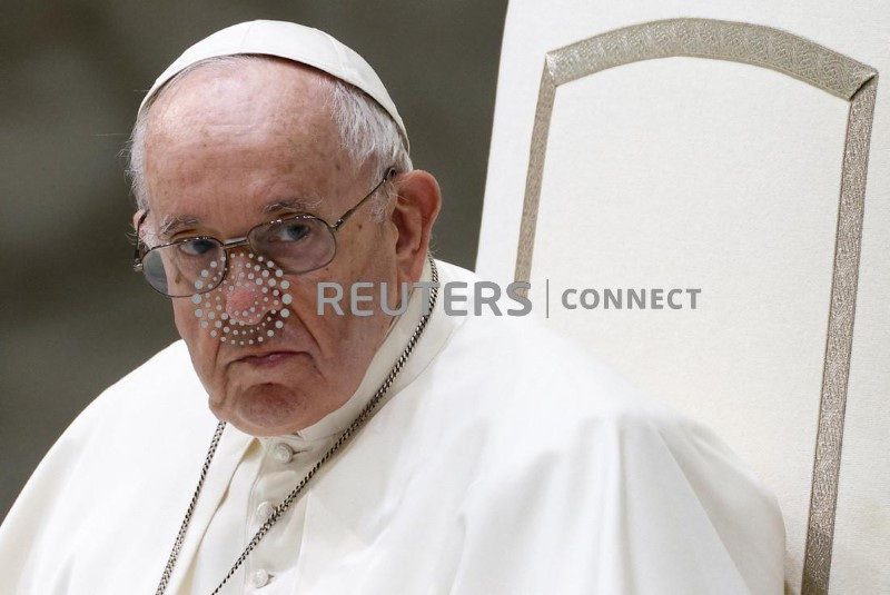 &copy; Reuters. Papa Francisco durante audiência geral semanal no Vaticano
24/08/2022 REUTERS/Guglielmo Mangiapane