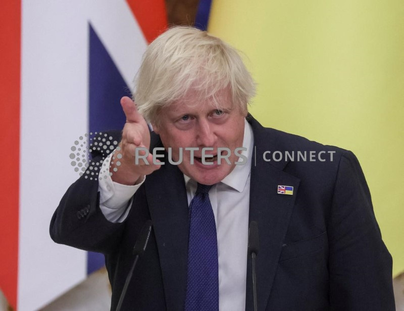 &copy; Reuters. Il primo ministro britannico Boris Johnson a Kiev. 24 agosto 2022. REUTERS/Gleb Garanich