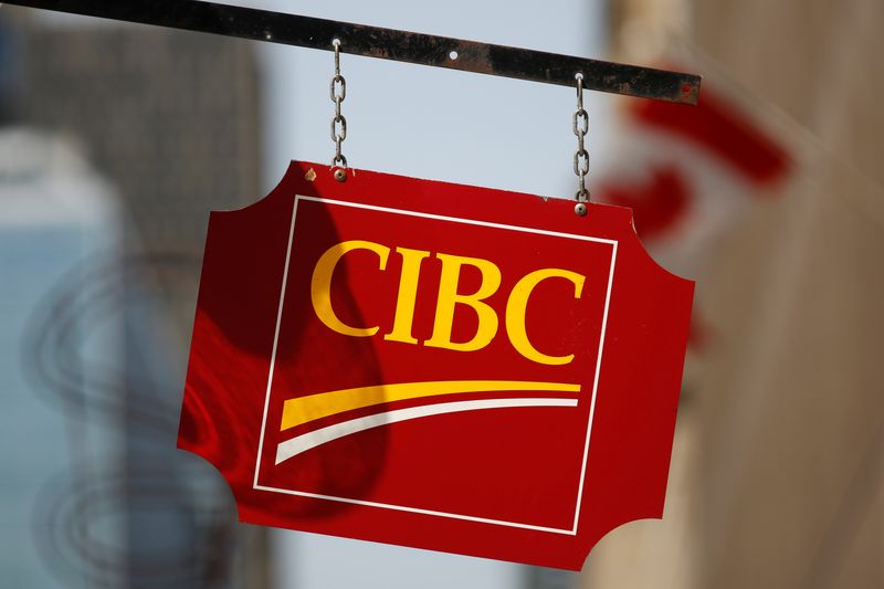&copy; Reuters. A Canadian Imperial Bank of Commerce (CIBC) sign is seen outside of a branch in Ottawa, Ontario, Canada, May 26, 2016. REUTERS/Chris Wattie/File Photo