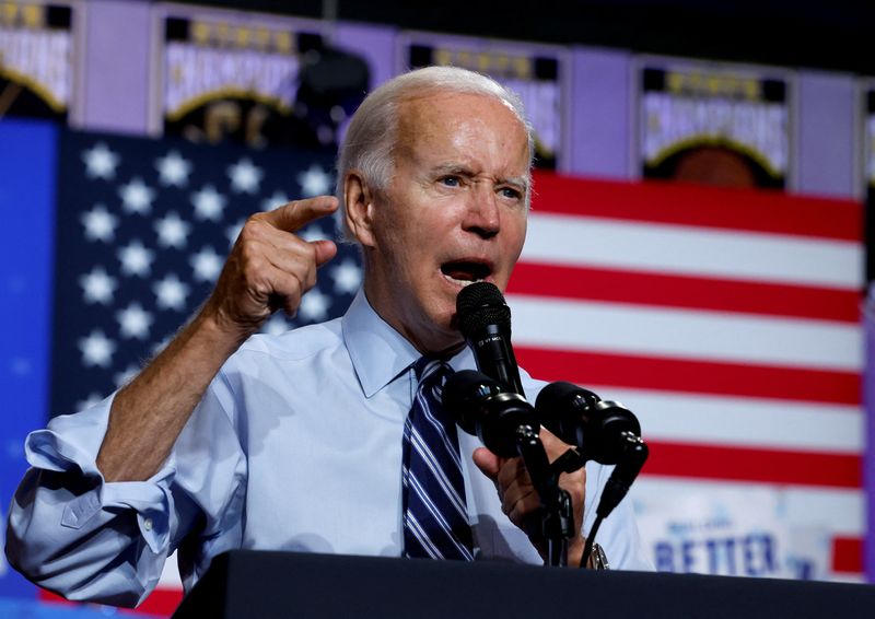 &copy; Reuters. Biden discursa em Rockville, Maryland
 25/8/2022  REUTERS/Jonathan Ernst