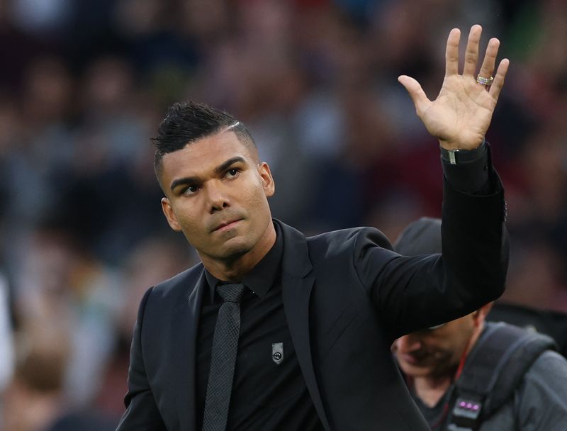 &copy; Reuters. Casemiro em jogo do Manchester United contra o Liverpool
 22/8/2022   REUTERS/Phil Noble