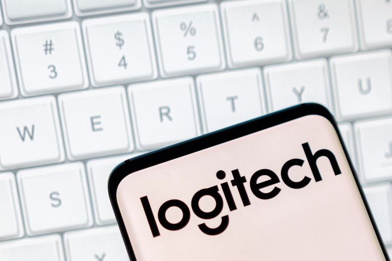 &copy; Reuters. FILE PHOTO: Logitech logo is are seen in this illustration taken, May 1, 2022. REUTERS/Dado Ruvic/Illustration