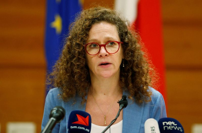 &copy; Reuters. FILE PHOTO: Chair of the European Parliament delegation Sophie in't Veld attends a news conference following a 2-day fact-finding mission on the political situation in Malta, in Valletta, Malta, December 4, 2019. REUTERS/Vincent Kessler