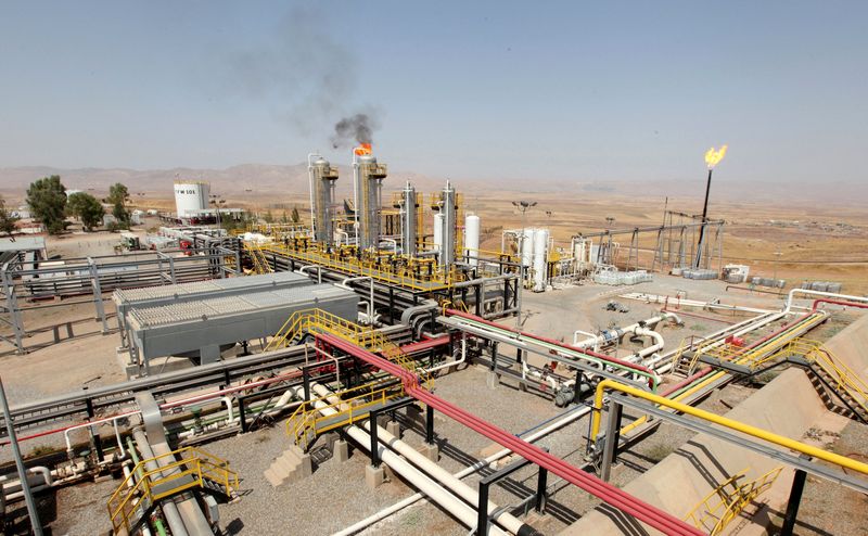 &copy; Reuters. 　８月３０日、イラク北部クルディスタン地域での石油生産は、新たな探査や大規模な投資がなければ２０２７年までにほぼ半減する可能性があることが政府文書で分かった。２０１４年８