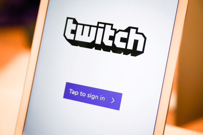 &copy; Reuters. FILE PHOTO: A twitch sign-in screen is seen at the offices of Twitch Interactive Inc, a social video platform and gaming community owned by Amazon, in San Francisco, California, U.S., March 6, 2017.  REUTERS/Elijah Nouvelage