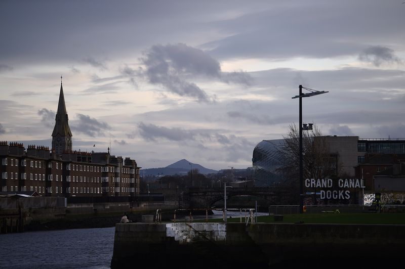 &copy; Reuters. FILE PHOTO: General view of the Grand Canal Docks area of Dublin, Ireland, February 11, 2022. REUTERS/Clodagh Kilcoyne