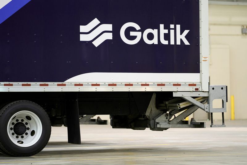 &copy; Reuters. AV trucks are parked in a Gatik AI facility at AllianceTexas in Fort Worth, Texas, U.S., May 18, 2022. Picture taken May 18, 2022.  REUTERS/Cooper Neill