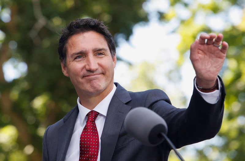 &copy; Reuters. Canada's Prime Minister Justin Trudeau leaves after a cabinet shuffle in Ottawa, Ontario, Canada, August 31, 2022.  REUTERS/Patrick Doyle