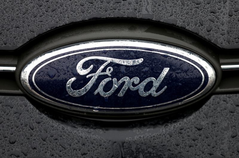 &copy; Reuters. The Ford logo is pictured at the Ford Motor Co plant in Genk,Belgium December 17, 2014.REUTERS/Francois Lenoir/File Photo