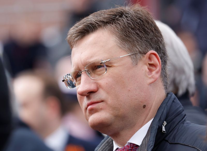 &copy; Reuters. FILE PHOTO: Russian Energy Minister Alexander Novak attends a military parade on Victory Day, which marks the 77th anniversary of the victory over Nazi Germany in World War Two, in Red Square in central Moscow, Russia May 9, 2022. REUTERS/Maxim Shemetov
