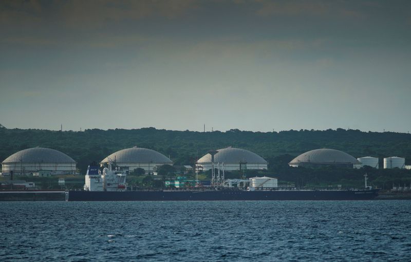 &copy; Reuters. Liberia-flagged Aframax tanker Suvorovsky Prospect discharges fuel oil from Russia at the Matanzas terminal, in Matanzas, Cuba, July 16, 2022. REUTERS/Alexandre Meneghini/File Photo