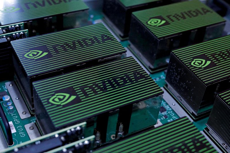 &copy; Reuters. FILE PHOTO: The logo of Nvidia Corporation is seen during the annual Computex computer exhibition in Taipei, Taiwan May 30, 2017. REUTERS/Tyrone Siu