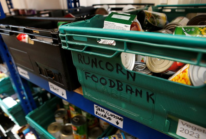 &copy; Reuters. A general view of products available in the Runcorn and District Foodbank in Old Town, in Runcorn, Britain August 12, 2022. REUTERS/Craig Brough