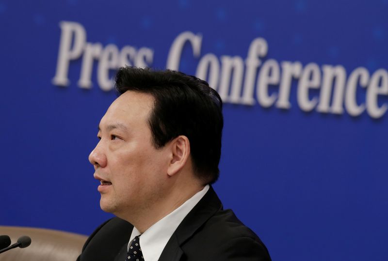 &copy; Reuters. 　９月２日、中国国務院（内閣）は中国人民銀行（中央銀行）の陳雨露・副総裁（写真）の退任を発表した。２０１９年３月撮影（２０２２年　ロイター／Jason Lee）