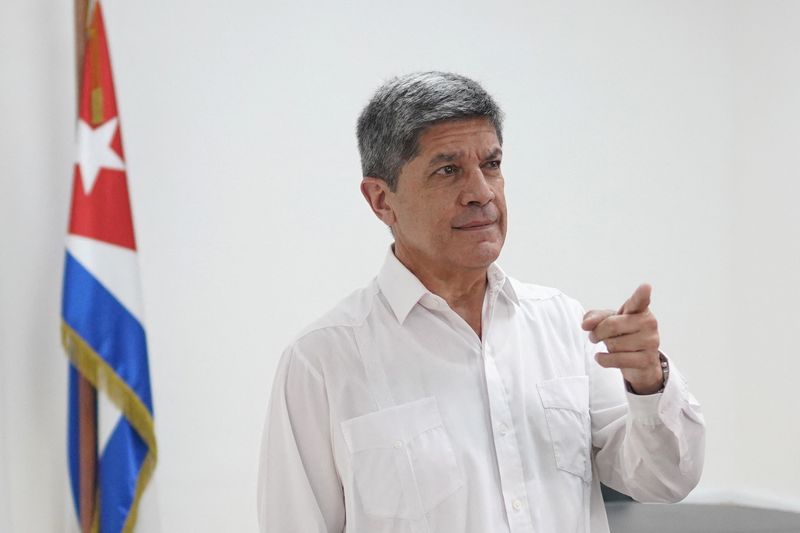 &copy; Reuters. Cuba's Deputy Minister of Foreign Affairs Carlos Fernandez de Cossio speaks during an interview with Reuters in Havana, Cuba, September 2, 2022. REUTERS/Alexandre Meneghini