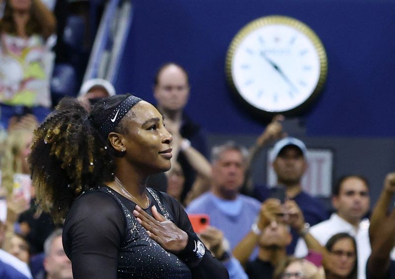 &copy; Reuters. Tennis - U.S. Open - Flushing Meadows, New York, United States - September 2, 2022  Serena Williams of the U.S. reacts after losing her third round match against Australia's Ajla Tomljanovic REUTERS/Mike Segar