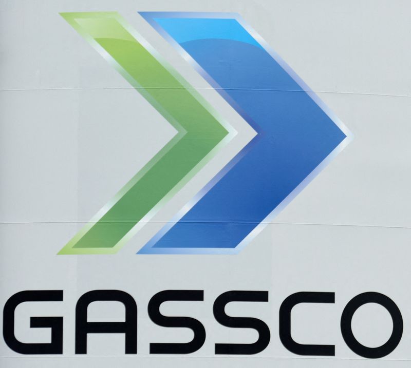 &copy; Reuters. FILE PHOTO: The logo of Norway's company Gassco is pictured on a water tank at the new gas import terminal of Norway's company Gassco in Emden, Germany, May 24, 2016.  REUTERS/Fabian Bimmer