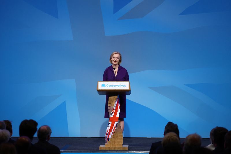 &copy; Reuters. Liz Truss speaks after being announced as Britain's next Prime Minister at The Queen Elizabeth II Centre in London, Britain September 5, 2022. REUTERS/Hannah McKay